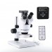34MP Stereo Microscope with Camera PCB Repair Microscope Kit w/ 56 LED Light Zoom 7X-45X