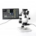 34MP Stereo Microscope with Camera PCB Repair Microscope Kit w/ 56 LED Light Zoom 7X-45X