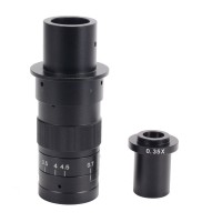 10X-120X C Mount Microscope Lens Adjustable 25mm Zoom 0.7X-4.5X Microscope Camera Eyepiece Magnifier