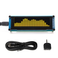 OLED Music Audio Spectrum Indicator Desktop MP3 PC Amplifier Speed Adjustable