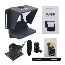 Mobile Phone Teleprompter Portable DSLR Camera Prompter with Remote for Recording Live Broadcast