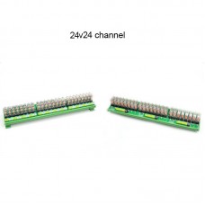 OMRON 24 Channel Relay Module SPDT 24 Ways Driver Board Socket DC 24V 16A 1NO+1NC 35mm Din Rail Mount