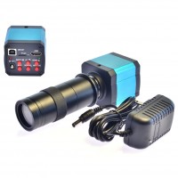 14MP Industrial Microscope Camera w/ 100X C-Mount Lens HDMI 1080P For Mobile Phone PCB Repair