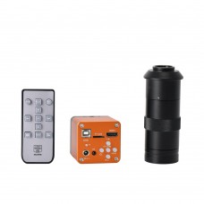 34MP Industrial Microscope Camera HDMI 2K 1080P 60FPS w/ 100X C-Mount Lens For Phone PCB Soldering