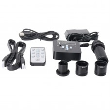 21MP USB Industrial Microscope Camera Kit HDMI 2K 1080P 60FPS with 120X Zoom Lens Adapter Rings