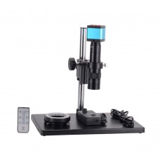 14MP USB Industrial Microscope Camera Stand Kit 1080P with 180X C-Mount Lens 60 LED Ring Light 