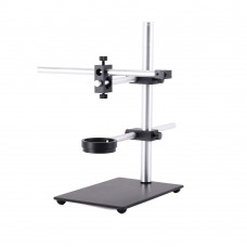 Stereo Microscope Boom Stand Dual Arm 56mm Ring Holder Height 30cm For Industrial Cameras