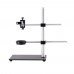 Stereo Microscope Boom Stand Dual Arm 56mm Ring Holder Height 30cm For Industrial Cameras