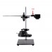 Stereo Microscope Boom Stand Dual Arm 56mm Ring Holder Height 30cm For Industrial Cameras