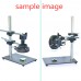 Stereo Microscope Boom Stand Dual Arm 56mm Ring Holder Height 30cm For Industrial Cameras