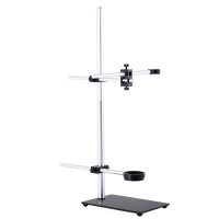 Stereo Microscope Boom Stand Dual Arm 56mm Ring Holder Height 60cm For Industrial Cameras