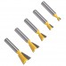5PCS/Set Dovetail Cutter 8mm Shank Dovetail Router Bit Slotting Knife Woodworking Engraving Tool 
