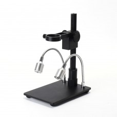 USB Microscope Camera Stand Aluminum Alloy Holder with LED Light For Microscope Repair Soldering