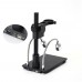 USB Microscope Camera Stand Aluminum Alloy Holder with LED Light For Microscope Repair Soldering