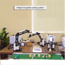 3-Axis Air Pump Mechanical Robot Arm Set Industrial Manipulator with Online PLC Controller Scale