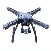 HSKRC59 X450 450mm Full Carbon Fiber Drone Frame Kit w/ Carbon Fiber Landing Gear for F450 S500 S550