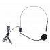 UHF Wireless Microphone System Headset Mini Microphone with Receiver Bodypack Transmitter Black