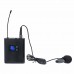 UHF Wireless Microphone System Lavalier Lapel Microphone with Receiver Bodypack Transmitter Black