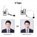 UHF Wireless Microphone System Lavalier Lapel Microphone with Receiver Bodypack Transmitter Gold