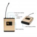 UHF Wireless Microphone System Lavalier Lapel Microphone with Receiver Bodypack Transmitter Gold