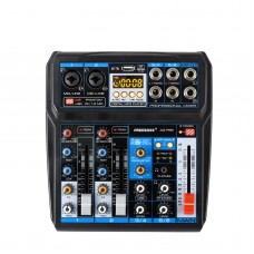 FREEBOSS AG-PS6 6 Channel Audio Mixer DC 5V Power USB Interface 2 Mono 2 Stereo 16 Digital Effects