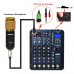 FREEBOSS SMR6 6 Channels Audio Mixer Bluetooth USB Record 2 Mono + 2 Stereo 3 Band EQ 16 DSP Effects