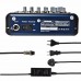 FREEBOSS SMR6 6 Channels Audio Mixer Bluetooth USB Record 2 Mono + 2 Stereo 3 Band EQ 16 DSP Effects