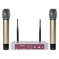 FREEBOSS FB-U10 UHF Wireless Microphone System Dual Way Digital Receiver + 2 Handheld Microphone