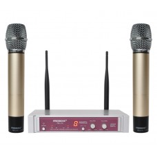 FREEBOSS FB-U10 UHF Wireless Microphone System Dual Way Digital Receiver + 2 Handheld Microphone