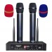 FREEBOSS FB-U10 UHF Wireless Microphone System Dual Way Digital Receiver + 2 Handheld Microphone