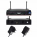 FREEBOSS KU-22 UHF Wireless Microphone System Dual Channel Receiver + 2 Handheld Mic Transmitter 