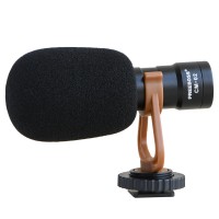 FREEBOSS CM-02 Microphone Electret Condenser Cardioid Microphone for Camera Smartphone Video Shoot