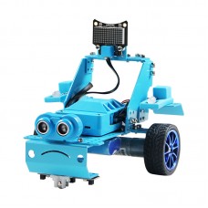 Line Tracking Robot Line Following Robot Kit Unassembled w/ APP For Scratch Programming Peacock Blue