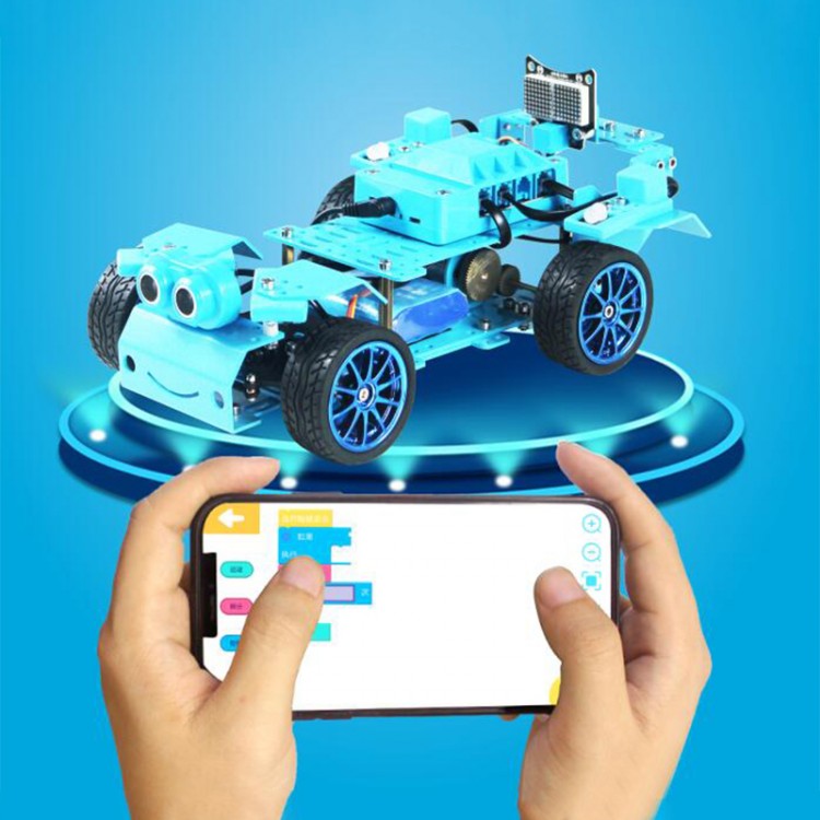 4WD Smart Robot Car Kit AI Remote Control Car Kit Unassembled Version