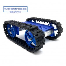 Mini T10 Tracked Robot Chassis Robot Tank Chassis Unassembled 9V 150RPM Motor with Code Disc