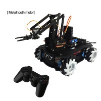 AGV Robot Car Chassis Unassembled w/ Mecanum Wheel Metal Gear Motor Wireless Controller Robot Arm