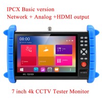 4K 7" IPC Tester IP Camera Tester CCTV Tester Monitor H.265 IP+Analog+HDMI Output IPC-X Basic Version