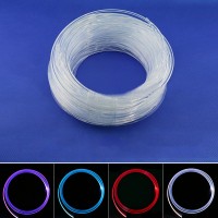 Fiber Optic Cable LED Strip Light Guide Tube Side Full Cable Glow 6MM*5M for Car Home Decoration