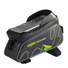 Top Tube Frame Bag Mountain Bike Top Tube Bag 6" Touch Screen Phone Bag with Rain Cover