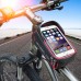 Wheel Up Bike Phone Bag Waterproof Bicycle Frame Front Tube Bag Handlebar 6" Touch Screen Black Red