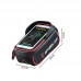 Wheel Up Bike Phone Bag Waterproof Bicycle Frame Front Tube Bag Handlebar 6" Touch Screen Black Red