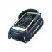 Wheel Up Bike Phone Bag Waterproof Bicycle Frame Front Tube Bag Handlebar 6" Touch Screen Black Gray