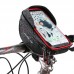 Wheel Up Bicycle Frame Front Tube Bag Waterproof Handlebar Bike Phone Bag 6" Touch Screen Black Red