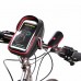 Wheel Up Bicycle Frame Front Tube Bag Waterproof Handlebar Bike Phone Bag 6" Touch Screen Black Red