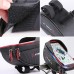 Wheel Up Bicycle Frame Front Tube Bag Waterproof Handlebar Bike Phone Bag 6" Touch Screen Black Red