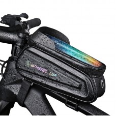 Wheel Up EVA Bike Phone Bag Waterproof Bicycle Frame Handlebar Front Tube Bag Colorful Reflective