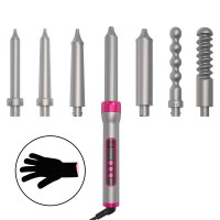 7 In 1 Hair Curler Multifunctional Ceramic Curling Iron Electric Curling Wand with 7 Wands Set