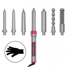 7 In 1 Hair Curler Multifunctional Ceramic Curling Iron Electric Curling Wand with 7 Wands Set
