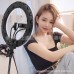 14" Dimmable LED Ring Light Ring Fill Light with Phone Clip Charging Ports For Live Streaming