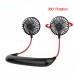 USB Rechargeable Neck Fan Hands Free Water Misting Fan Dual Neck Fan Wearable Sports Fan Black